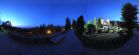 Nocą Swiątynia Wang w Karpaczu - widok 360